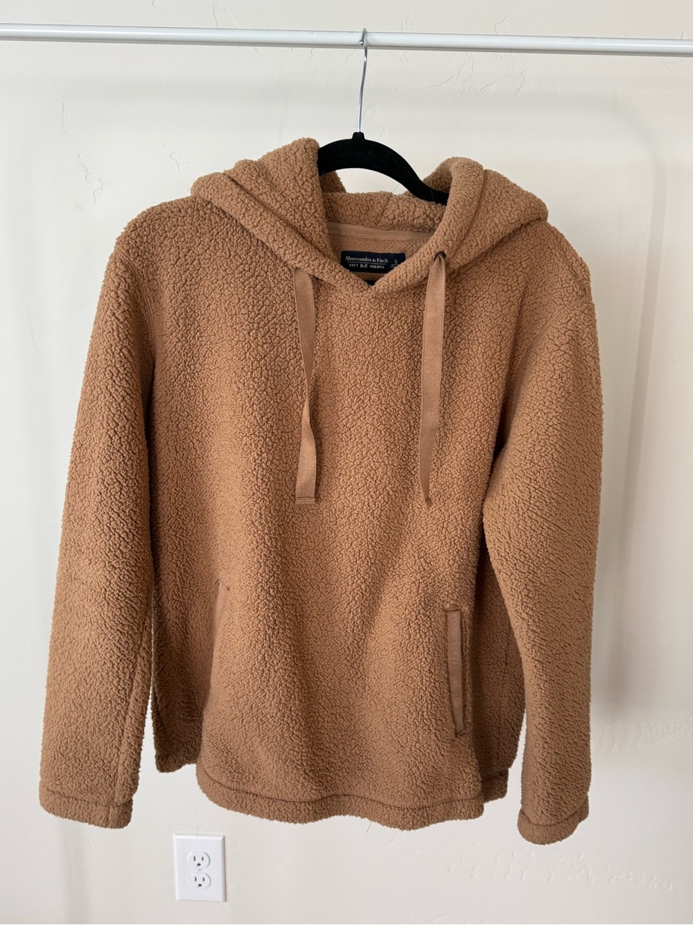 Abercrombie & Fitch Tan Sherpa Hoodie